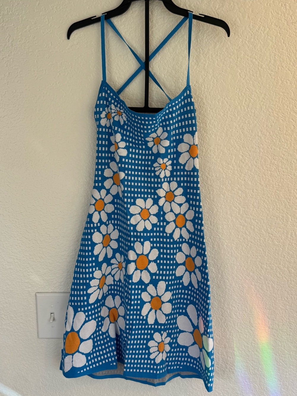Cider Daisy Open Tie-Back Halter Knit Dress
